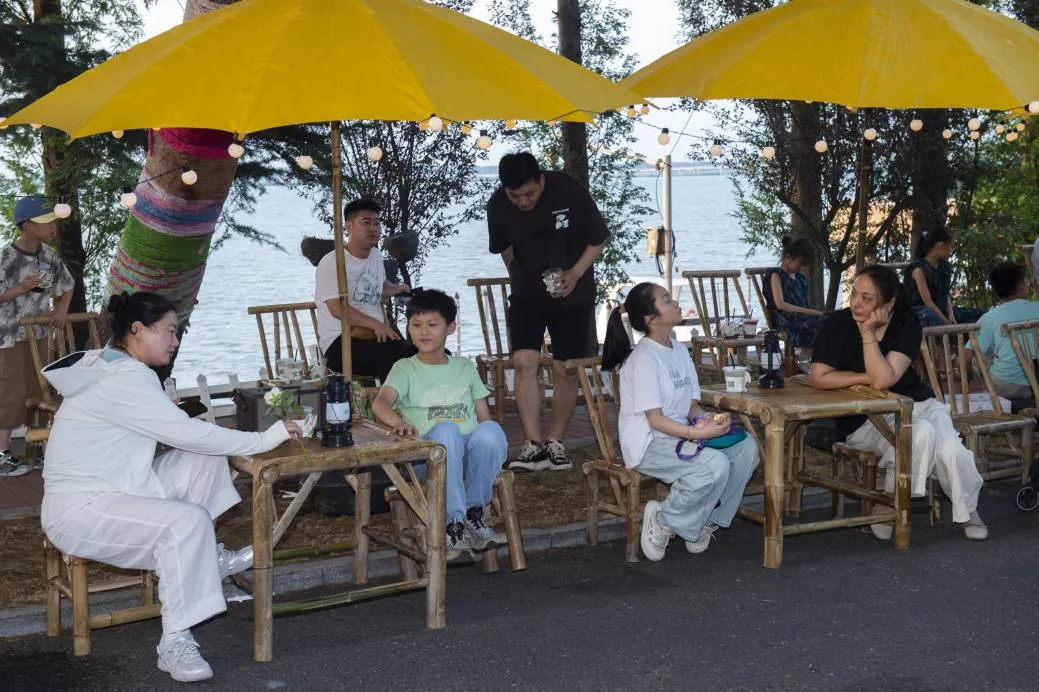 荷美金湖荷花市集