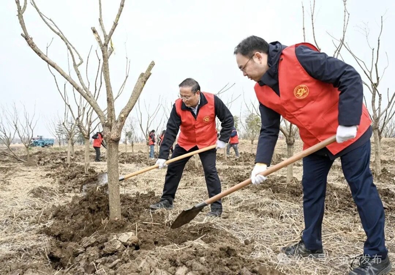 县领导开展义务植树活动
